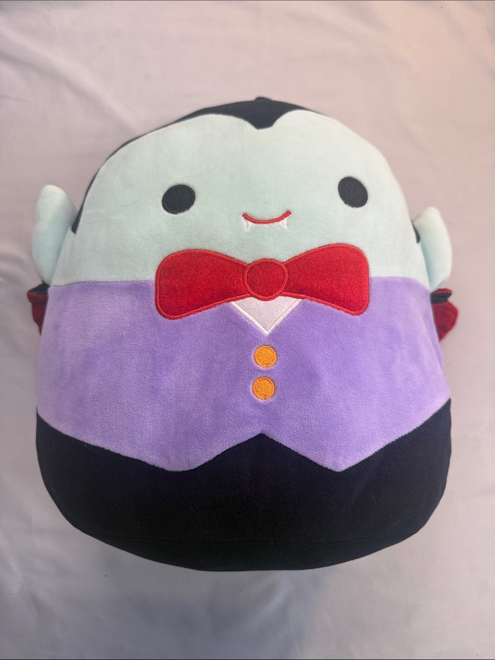Squishmallows Vince the Vampire Plush - Purple, Black & Red
